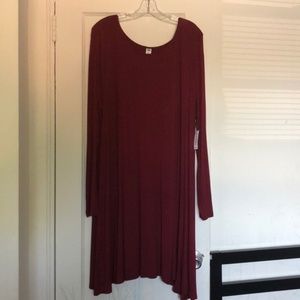 Size XXL/TTG Old Navy Maroon Jersey Dress